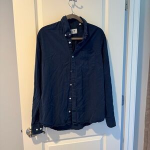 N.N 07 Navy Button-Up Shirt | L